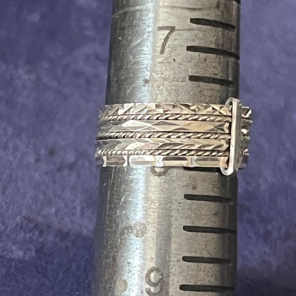 Sterling Silver Multi Band Seven Band Ring - Picture 7 of 8